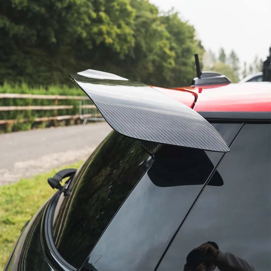 MINI JCW F56 Cooper S 2013-2023 Carbon Fiber Polished Finish Rear Spoiler Deck Double Roof Style Tail Wing Body Kits